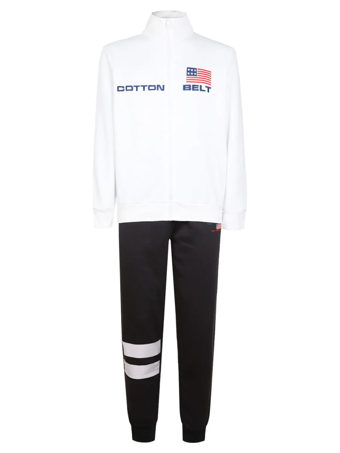 Cotton Belt Tuta 2 pezzi sportiva da uomo in cotone felpato