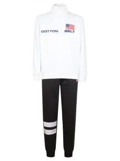 Cotton Belt Tuta 2 pezzi sportiva da uomo in cotone felpato