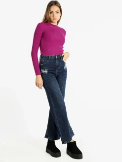 Cover Girl Jeans donna a gamba larga con strappi