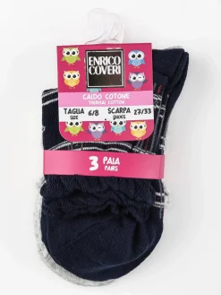 Coveri Calze corte da bambina in caldo cotone 3 paia