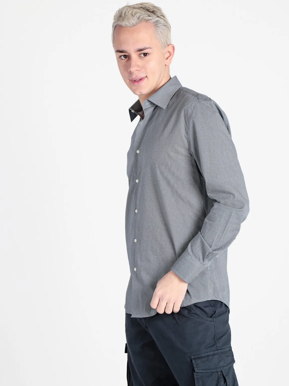 Coveri Collection Camicia da uomo slim fit in cotone