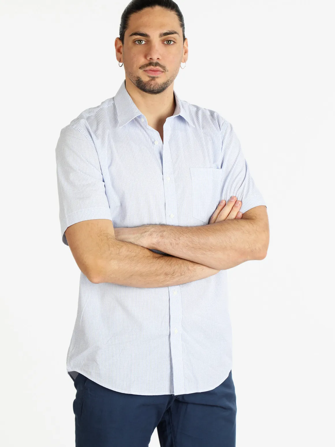 Coveri Collection Camicia da uomo a maniche corte in cotone