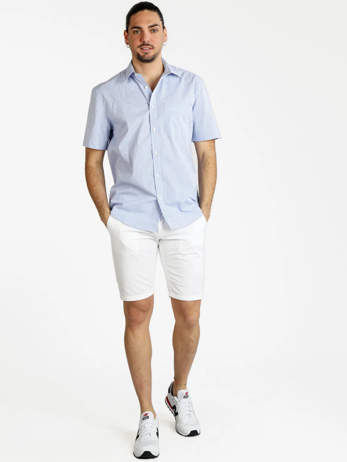 Coveri Collection Camicia da uomo a maniche corte in cotone