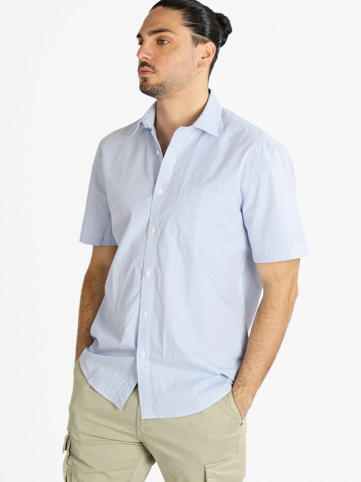 Coveri Collection Camicia da uomo a maniche corte in cotone