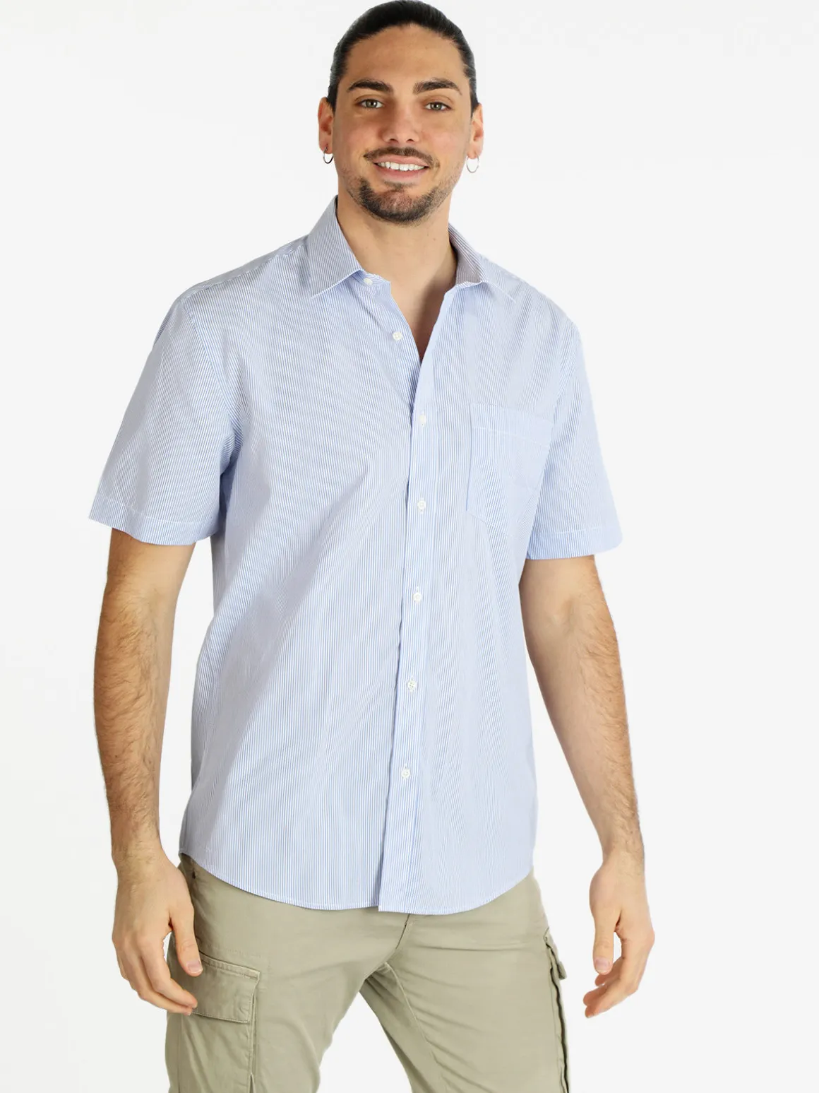 Coveri Collection Camicia da uomo a maniche corte in cotone