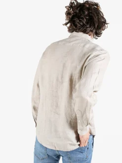 Coveri Collection Camicia in lino da uomo a maniche lunghe