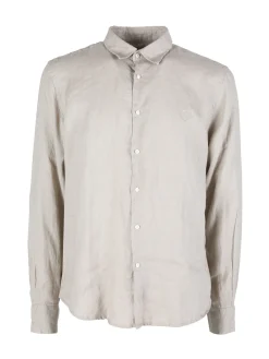 Coveri Collection Camicia in lino da uomo a maniche lunghe