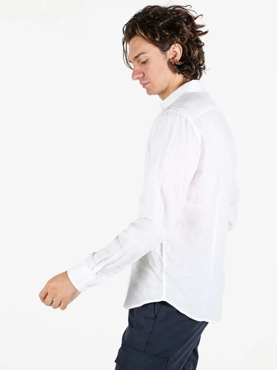Coveri Collection Camicia in lino da uomo a maniche lunghe
