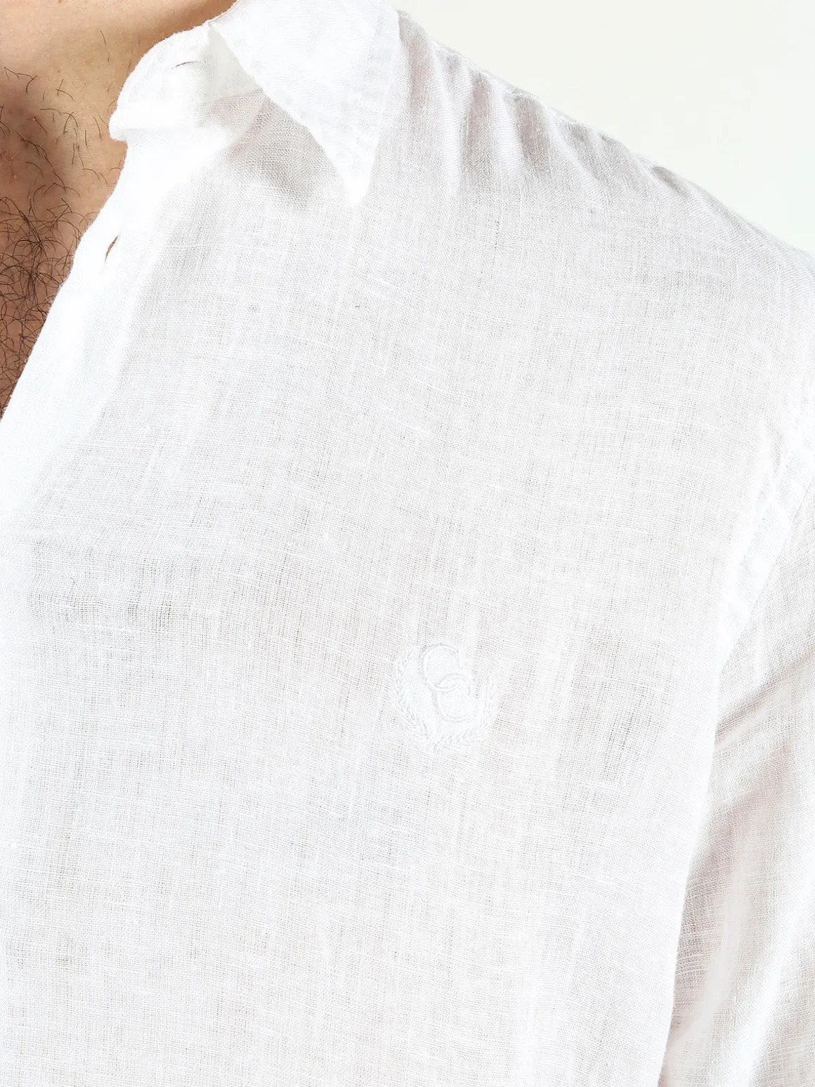 Coveri Collection Camicia in lino da uomo a maniche lunghe