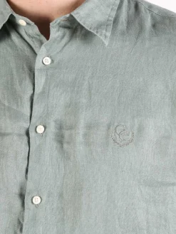 Coveri Collection Camicia in lino da uomo a maniche lunghe