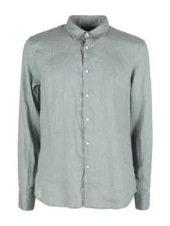 Coveri Collection Camicia in lino da uomo a maniche lunghe