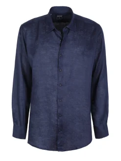Coveri Collection Camicia in lino da uomo a maniche lunghe