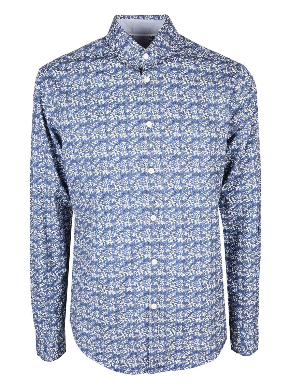 Coveri Collection Camicia uomo fiorata a maniche lunghe semi slim fit
