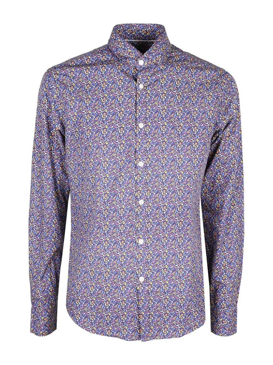 Coveri Collection Camicia uomo fiorata a maniche lunghe semi slim fit
