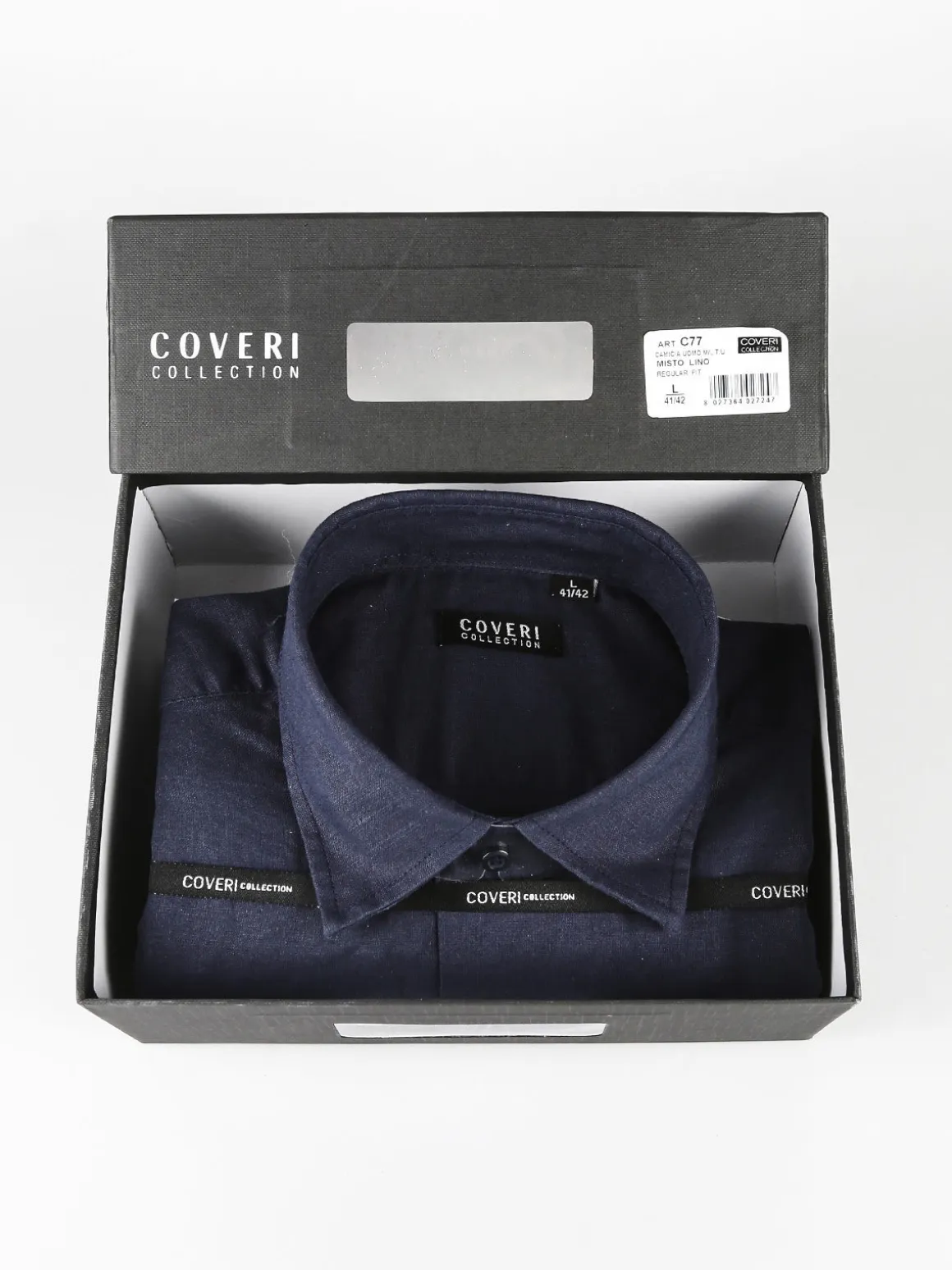 Coveri Collection Camicia uomo misto lino regular fit