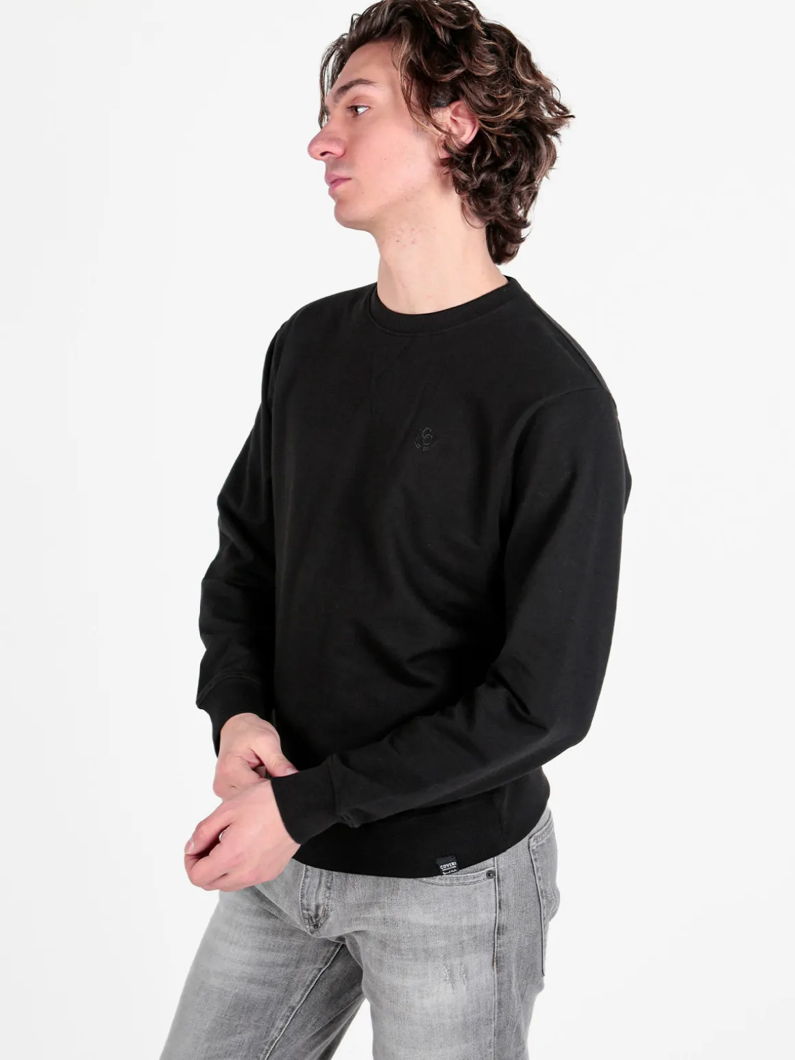 Coveri Collection Felpa girocollo da uomo in cotone