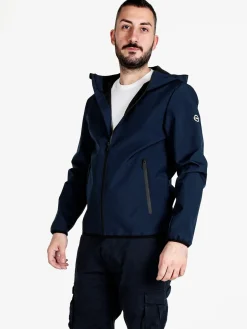 Coveri Collection Giacca a vento da uomo con cappuccio e zip