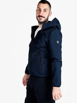 Coveri Collection Giacca a vento da uomo con cappuccio e zip
