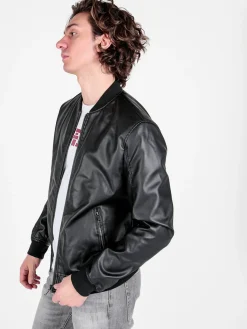 Coveri Collection Giacca da uomo in ecopelle con zip