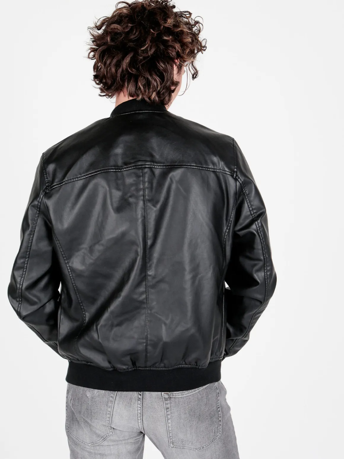 Coveri Collection Giacca da uomo in ecopelle con zip