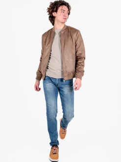 Coveri Collection Giacca da uomo scamosciata con zip