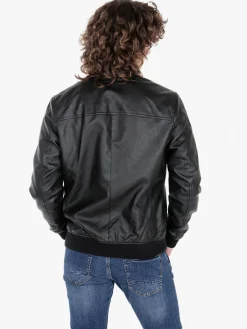 Coveri Collection Giacca in ecopelle da uomo con zip