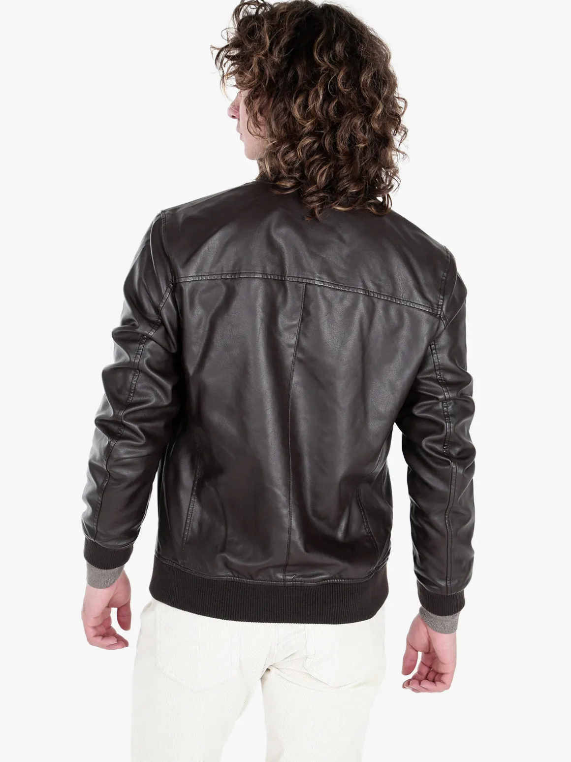 Coveri Collection Giacca in ecopelle da uomo con zip