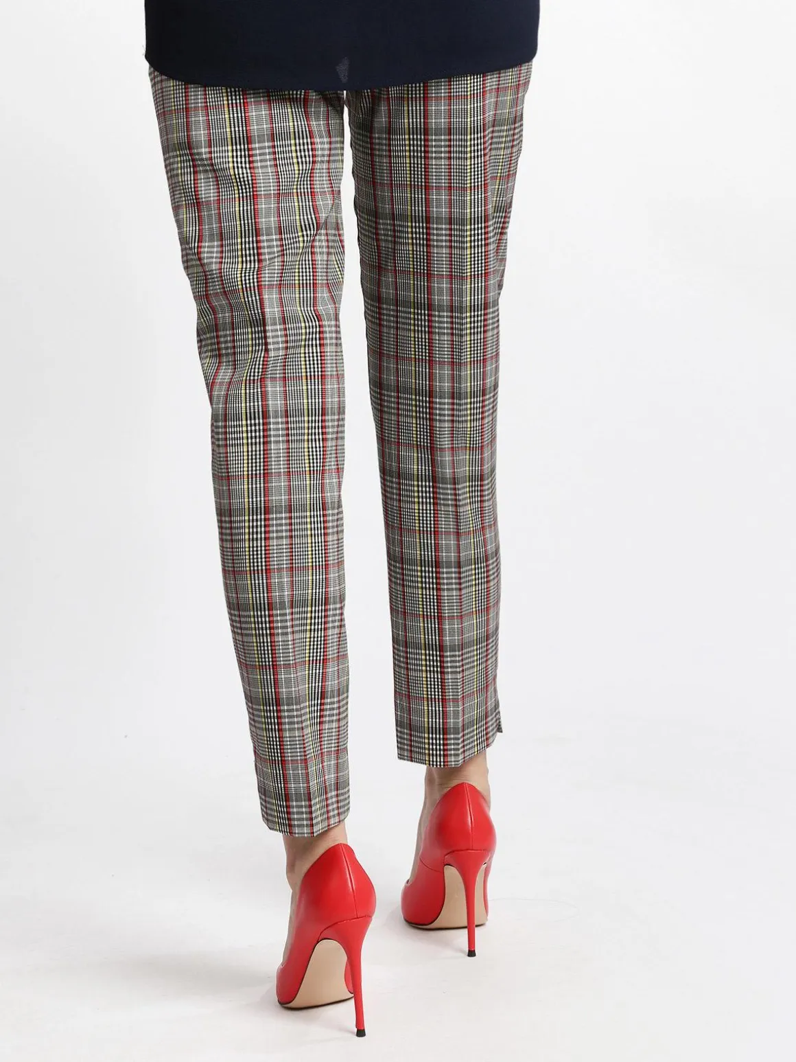 Coveri Collection Pantaloni a quadretti gamba dritta