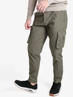 Coveri Collection Pantaloni cargo da uomo in cotone con coulisse