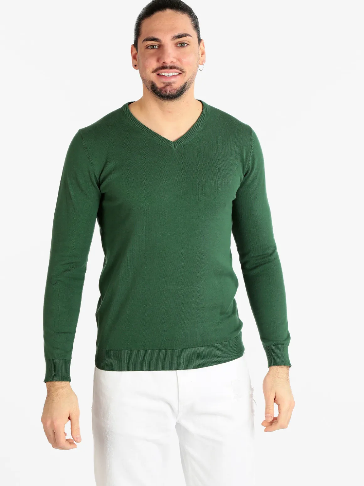 Coveri Collection Pullover leggero da uomo con scollo a V