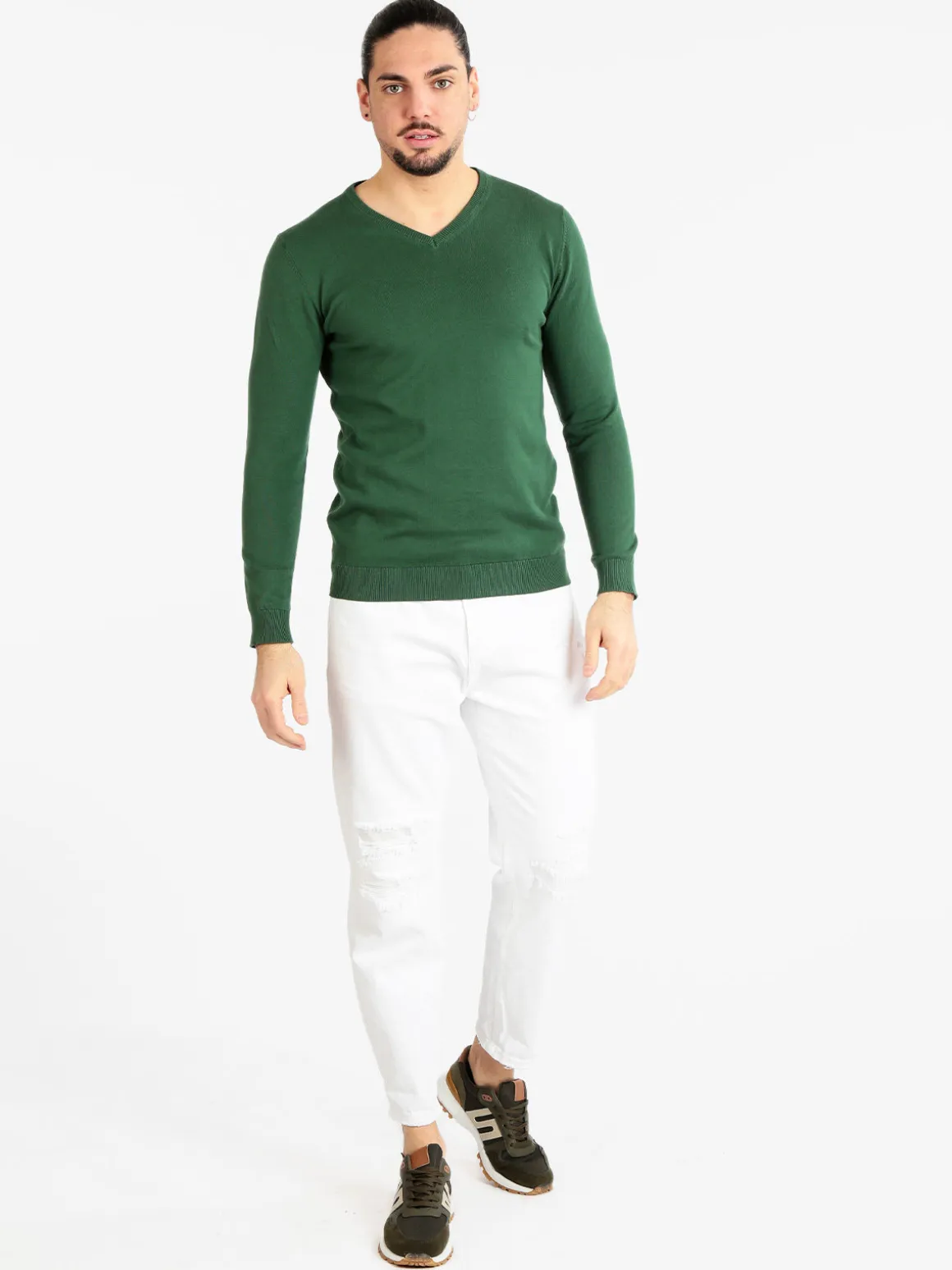 Coveri Collection Pullover leggero da uomo con scollo a V