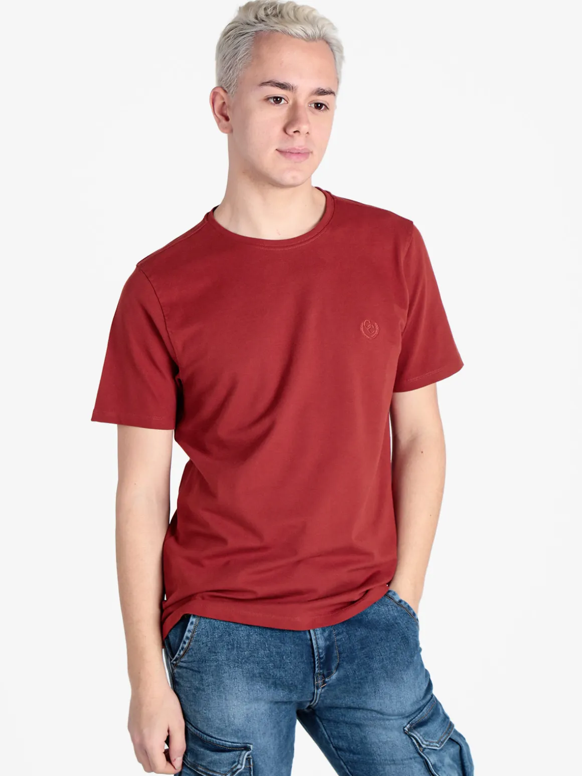 Coveri Collection T-shirt girocollo da uomo in cotone piquet