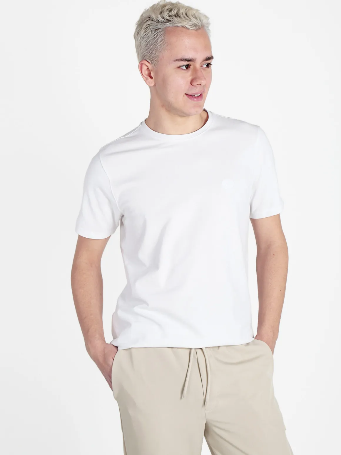 Coveri Collection T-shirt girocollo da uomo in cotone piquet