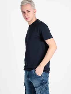 Coveri Collection T-shirt girocollo da uomo in cotone piquet