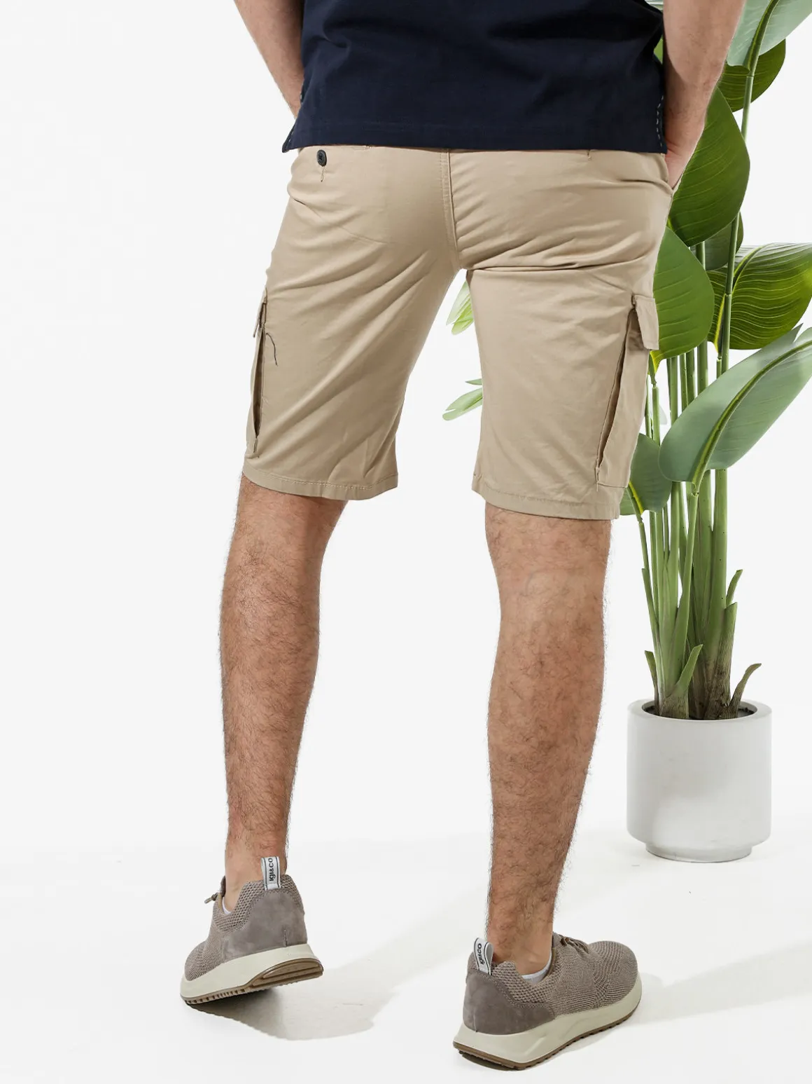 Coveri Moving Bermuda da uomo cargo in cotone - khaki