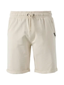 Coveri Moving Bermuda da uomo in cotone con coulisse e risvolti sul finale - beige