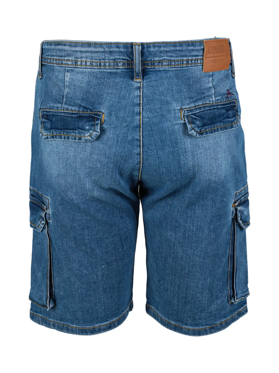 Coveri Moving Bermuda in jeans da uomo con tasconi laterali