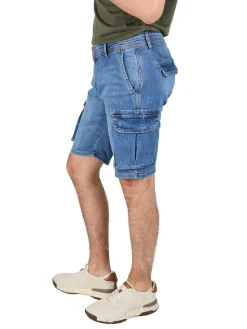 Coveri Moving Bermuda in jeans da uomo con tasconi laterali