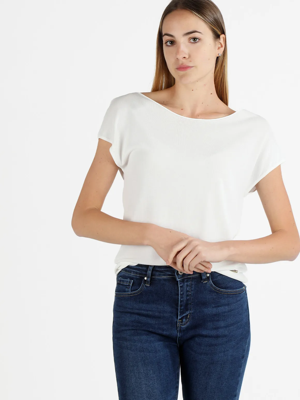 Coveri Moving Blusa donna senza maniche con scollo a barca