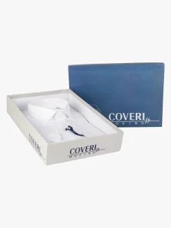 Coveri Moving Camicia da uomo in cotone regular fit a maniche lunghe - bianco