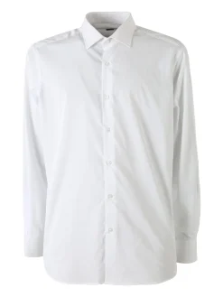 Coveri Moving Camicia da uomo in cotone regular fit a maniche lunghe - bianco