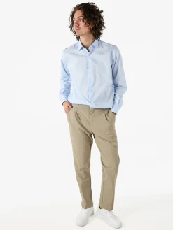 Coveri Moving Camicia da uomo in cotone regular fit a maniche lunghe - azzurro