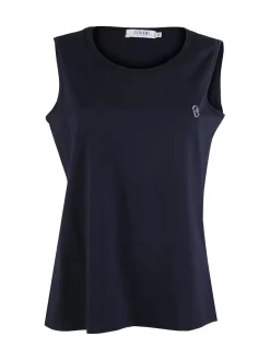 Coveri Moving Canotta girocollo da donna in cotone - blu scuro