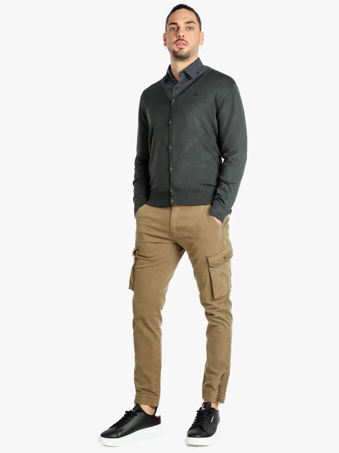 Coveri Moving Cardigan uomo in maglia con bottoni