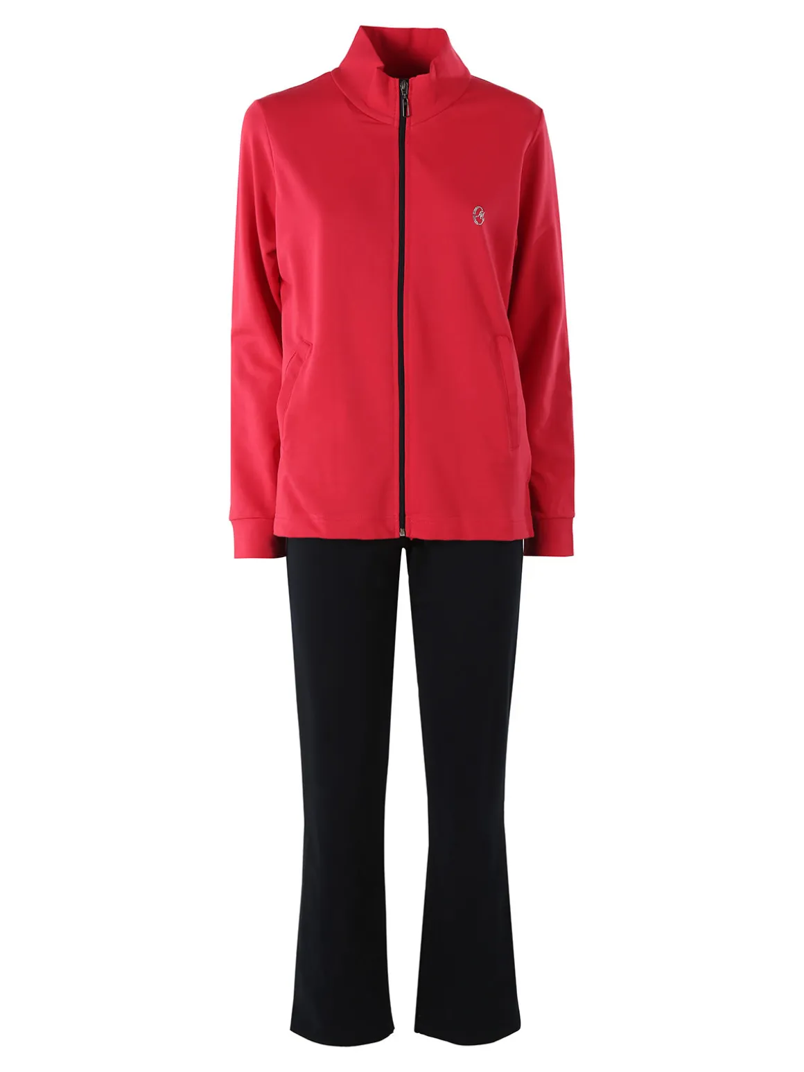Coveri Moving Completo tuta da donna 2 pezzi in cotone full zip - fragola