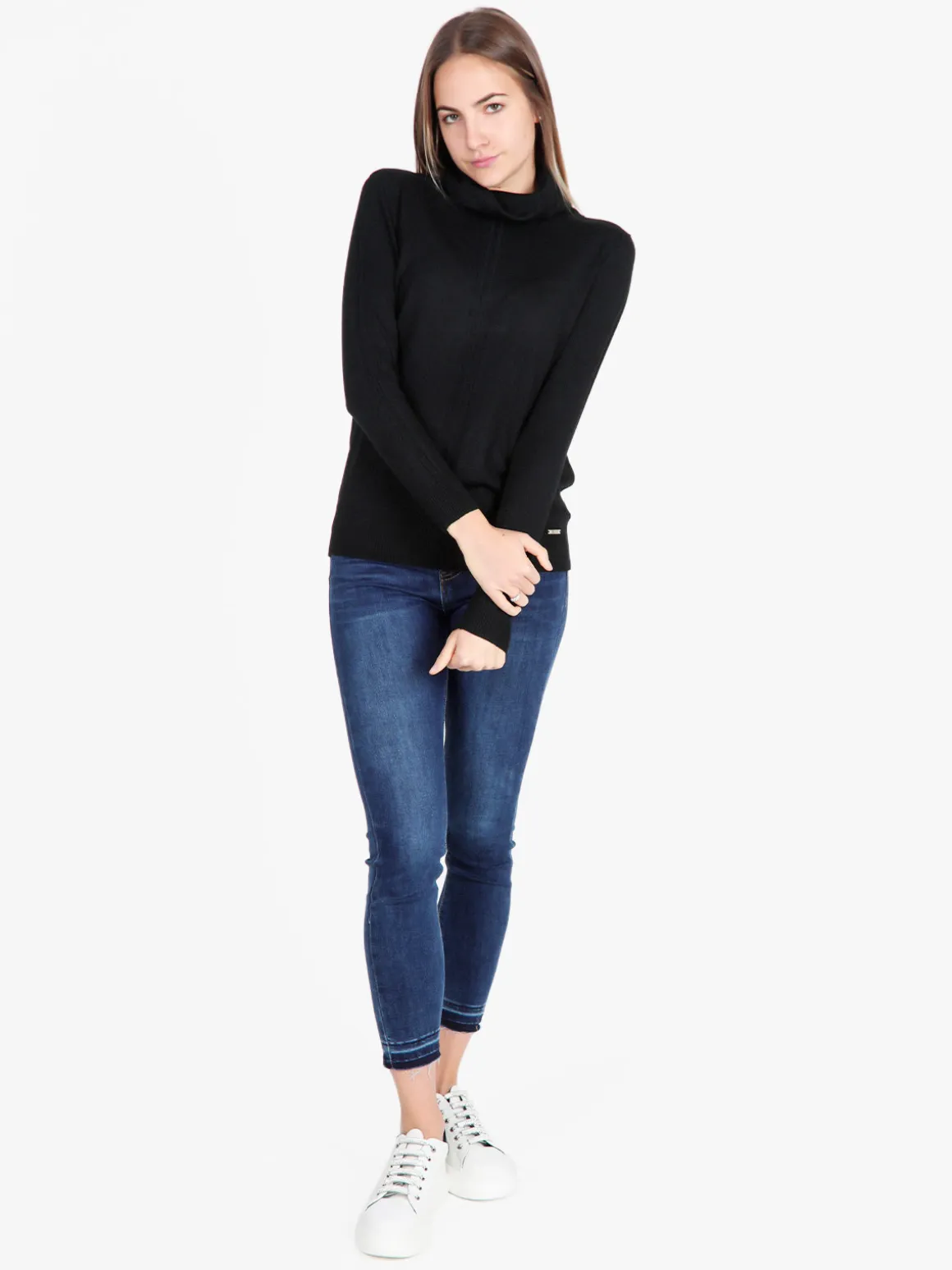 Coveri Moving Dolcevita donna in maglia tinta unita