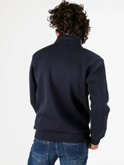 Coveri Moving Felpa da uomo a collo alto con cerniera - blu scuro