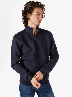 Coveri Moving Felpa da uomo a collo alto con cerniera - blu scuro