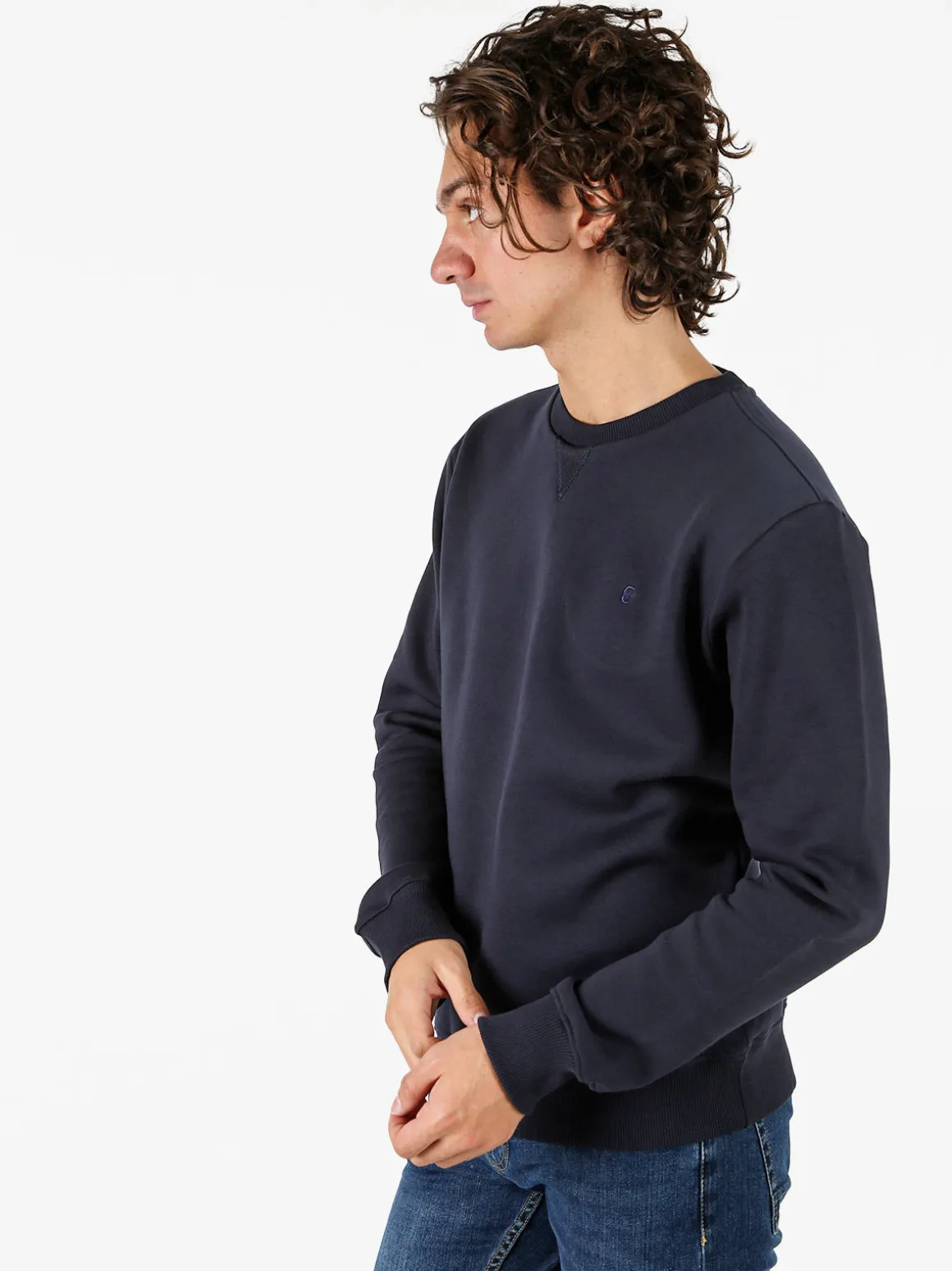 Coveri Moving Felpa girocollo da uomo - blu scuro
