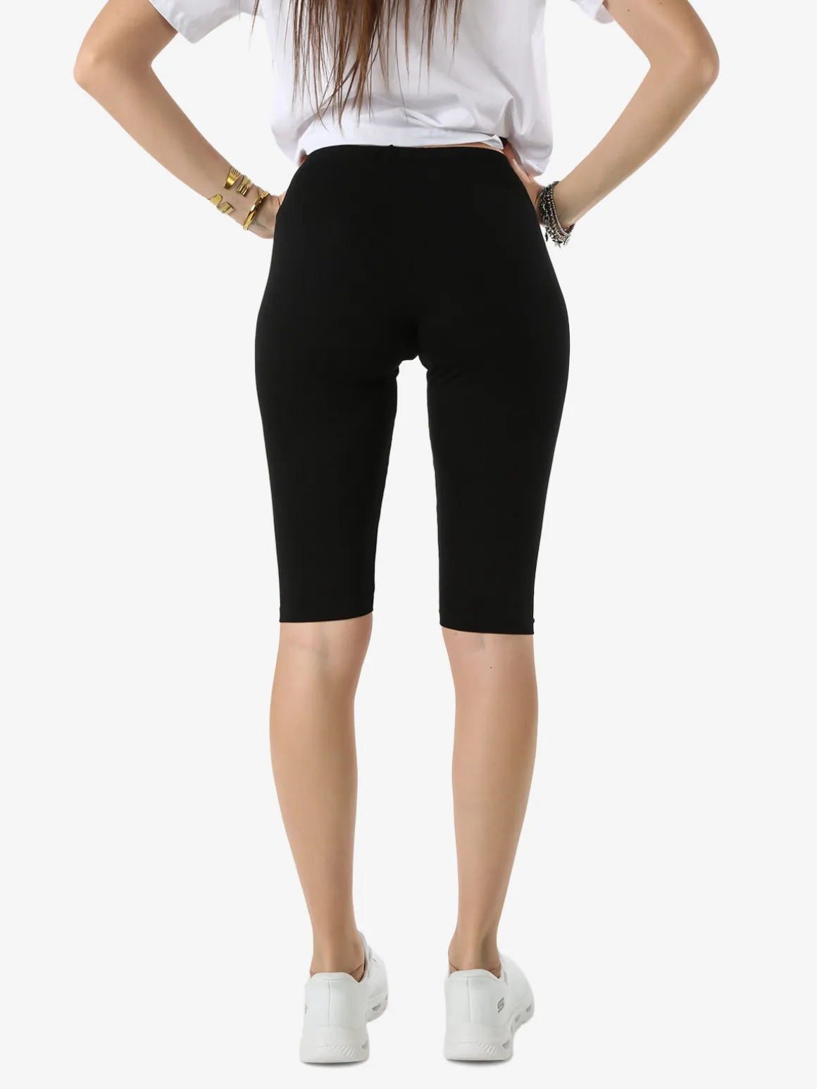 Coveri Moving Leggings a pinocchietto da donna in cotone - nero